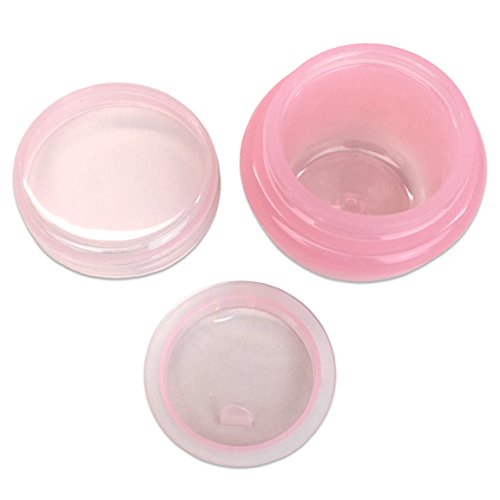 Beauticom 48 Pieces 10G/10ML High Quality Pink Frosted Container Jars with Inner Liner for Hoemmade Moisturizers, Lotions, Skin Care Products - BPA Free