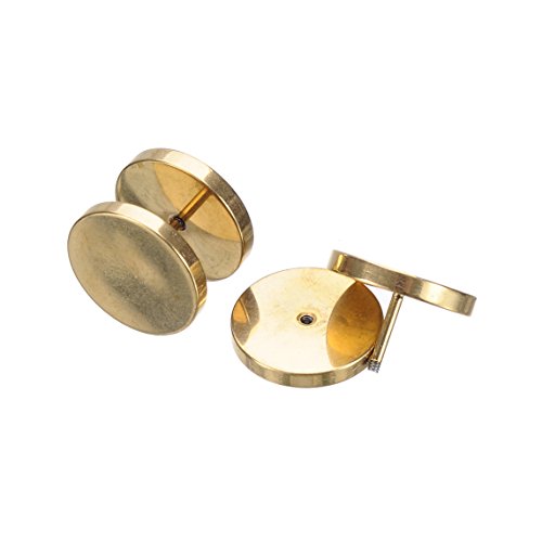 Golden Stainless Steel Tunnel Plugs Earrings Unisex Cheater Faux Fake Ear Plugs Gauges Barbells 2pcs (12 mm Wide (Stainless-steel))