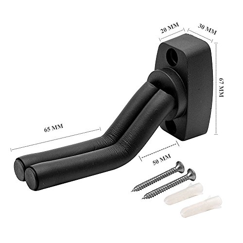 Guitar Hangers for Wall Guitar Wall Hanger Stand 4 Pack Guitar Keep Guitar Wall Mount Hook Holder Mount Display Bioamy Guitar Wall Stand Rack Bracket Most Guitar Bass Accessories Easy To Install - Thumbnail 2