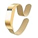 GELISHI Fitbit Flex Band Replacement with Stainless Steel Wireless Activity Bracelet Sport Wristband No Tracker - Gold Small