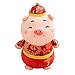 Muabobo 2019 Chinese New Year Pig Zodiac Mascot Dolls Plush Stuffed Animal Toys for Activities Party Gift