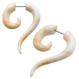 Summer style White Marble Print earrings fake faux tapers Sold AS PAIR w 52