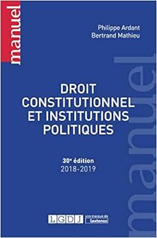 Droit constitutionnel et institutions politiques, by Bertrand Mathieu