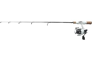 Nordic Legend Carbon Fiber Construction Ice Fishing Rod and Reel Combo with Stainless Steel Guide Loops, 26”/28”/30”/32”/36” Sensitive Ice Fishing Pole Ice Fishing Gear for Ice Fishing