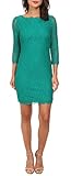 Berydress 3/4 Sleeve Full Zip Back Short Lace Cocktail Dress (4, Green)