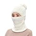 OrchidAmor Womens Pom Pom Beanie Hat Scarf Girls Cute Winter Ski Hat Slouchy Knit with Fleece Lined Bib mask Jumper Capthumb 3