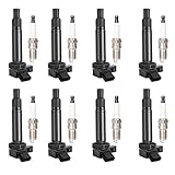 Set of 8 Ignition Coil Pack Spark Plugs Fits for