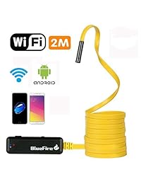 ShinePick Endoscopio inalámbrico semirrígido IP67 impermeable WiFi Borescope 2 MP HD Resoluciones Cámara de Inspección Snake Cámara para Android y iOS Smartphone, iPhone, Samsung, iPad, Tablet (6.6FT)