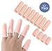 JKcare 12 Pack Gel Finger Caps, Silicone Finger Protectors Sleeves - Covers to Protect Fingertips and Provide Pain Relief from Cracking, Hand Eczema (Cots)