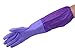 Long Sleeve Rubber Latex Cleaning Gloves Kitchen Dishwashing Gloves,19.7 Inch, 1 Pairs, Purple