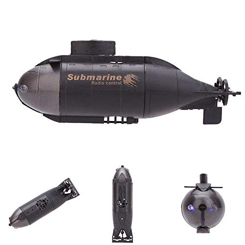 Lesgos Mini Remote Control Submarine Boat Nuclear Submarine RC Race Boat Ship Waterproof High Speed Driving Boat Toys for Kids, Black