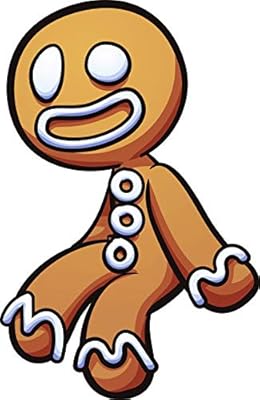 Amazon Com Cute Silly Holiday Gingerbread Man Cartoon Emoji Vinyl Sticker 4 Tall Sitting Automotive