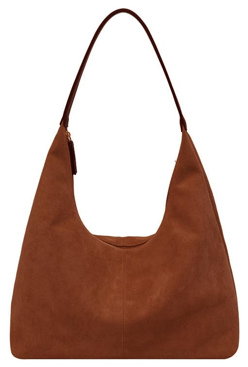 Photo 1 of Slouchy Suede Tote Bag Shoulder Bags For Women Underarm Bag Women’s Work Purses Crescent Bag Suede Handbag Travel Winter Fall