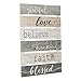 P. Graham Dunn Grateful Love Believe Thankful Faith Blessed Grey 17 x 24 Inch Solid Pine Wood Skid Wall Plaque Sign