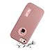 iPhone SE Case Pandawell™ Shockproof Hybrid High Impact Hard Plastic+Soft Silicon Rubber Armor Defender Case Cover for Apple iPhone SE / 5S - All Rose Gold