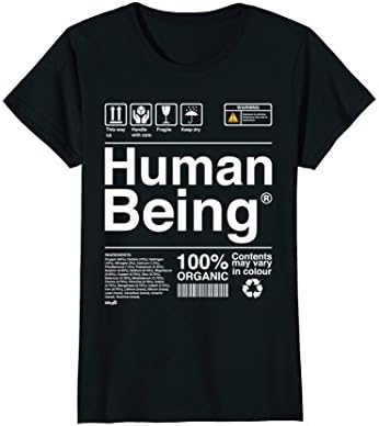 Womens Human Being Science Ingredients tshirts Small Black