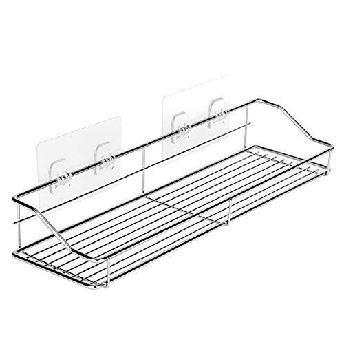 Greensen No Drilling Bathroom Kitchen Storage Shelf, Shower Caddy Hanging Shelf, Adhesive Storage Rack Organizer for Kitchen or Toilet