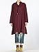 Mordenmiss Women's Cotton Linen Full Front Buttons Jacket Outfit with Pockets (Large, Style 1-Burgundy)
