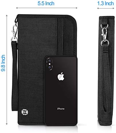 Vemingo Family Passport Holder RFID-Blocking Travel Wallet Ticket Holder Document Organizer with Zipper for Women & Men, Fits 5 Passports (Black, Large) 7 Vemingo Family Passport Holder RFID-Blocking Travel Wallet Ticket Holder Document Organizer with Zipper for Women & Men, Fits 5 Passports (Black, Large)