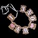 Winrase 1st Birthday Party Decoration “I Am One” Banner and Double Sided Gold Glitter One Cake Topper for Baby Girl