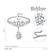 Holylove Women Statement White Necklace Chain Novelty Jewelry Crystal Choker for Party Bachelo Gift Box-HLN00012 White