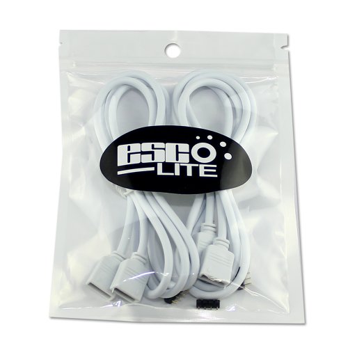 Esco-Lite 2PCS 1M Extension cable connect female plug to led strip lights RGB 5050 3528SMD with 4pcs 4pins free