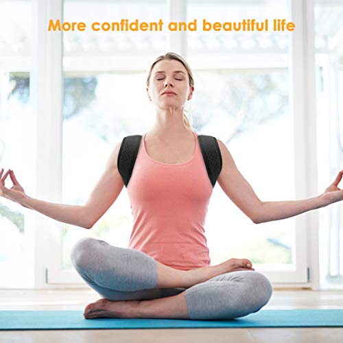 Posture Corrector, Adjustable Back Straightener Support Brace, Effective and Comfortable Posture Brace Support, Perfect for Spinal, Neck, Shoulder & Upper Back Pain Relief