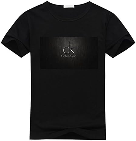 Sonya Jackson Calvin Klein Women's Fashion Slim Short Sleeve T-shirt CK Logo Pure Cotton Crewneck Lightweight Large Black
