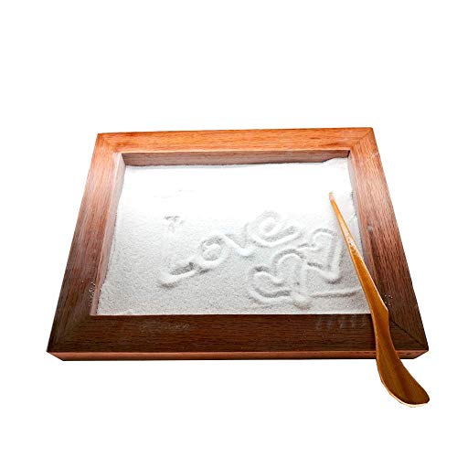 Gallop Chic Zen Garden Tools Set - Mini Desktop Sand Box Accessories - Miniature Rake Kit with Bamboo Holder for Rock Garden, Meditation & Relaxation Home or Office Decor, Great Gift idea
