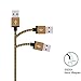 Mribo 2pcs 10FT Lightning Cable Popular Nylon Braided Charging Cable Cord for iphone 6s, 6s+, 6+, 6,5s 5c 5,iPad Mini, Air,iPad5,iPod on iOS9(brown and black)