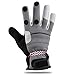 EASY BIG Skidproof Fishing Gloves 3-Cut Fingers - Windproof Fisherman Gloves for Fly Fishing, Ice Fishing