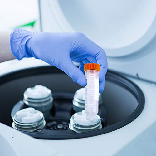 Twdrer 25 PCS 50ml Clear Plastic Graduated Conical Centrifuge Tubes with Screw Caps and Rack for Scientific Experiments