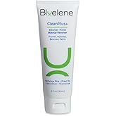 Bluelene CleanPlus+ Face Cleanser/Toner/Makeup Remover with Super Antioxidant Methylene Blue, Niacinamide, and MicroSilver. Gentle, Aloe Vera-Based Formula. Suitable for Sensitive Skin
