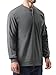 Titicaca FR Pocket Henley 7OZ 100% Cotton Flame Resistant Henley Style Gray Long Sleeve T-Shirts