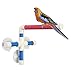 Keersi Suction Cup Shower Perch Window Wall Stand for Bird Parrot Parakeet Cockatiel Conure African Greys Amazon Cockatoo Budgie Lovebirds Finch Canary Bath Toy (A)
