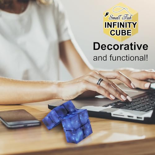 Infinity Cube Toy Fidget Galaxy, Fidget Sensory Cube Toys for Kids and Adults for Stress Relief and Anti-Anxiety, Mini Gadget for Boys and Girls with Autism, ADD, and ADHD, Cool Handheld Desk Toy