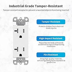 Micmi Decorator Receptacle Outlet, Standard