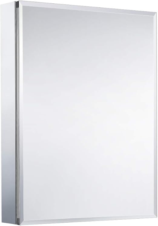 Amazon Com Movo Medicine Cabinet With Mirror 30 Inch X 24 Inch Aluminum Mirror Cabinet With Single Door Bathroom Medicine Cabinet Recess Or Surface Mount Installation Kitchen Dining