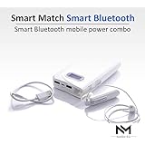 Portable Charger 15000mAh and Bluetooth Headset Plantronics 4.0 - High Capacity External Battery Power Bank with LCD Display and Dual 2.0 USB 3.5A Max Output.Ports for iPhone, iPad, Galaxy and Android