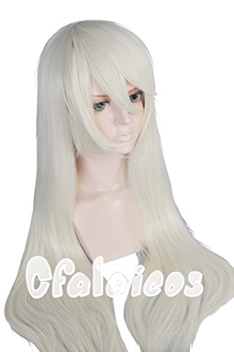 Cfalaicos 31.52'' Long Straight Beige Costume Hair -- NieR:Automata A2 Cosplay Wig