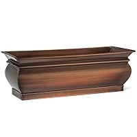H Potter Succulent Planter Pots Window Box Rectangular Indoor Outdoor Flower Garden Planters Dimensions 16 x 6 x 5.75 Inches