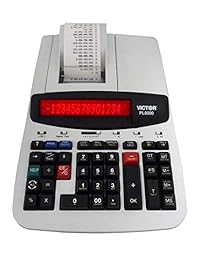 PL8000 one color Prompt Logic Printing Calculator, Black Print, 8 líneas sec, Blanco