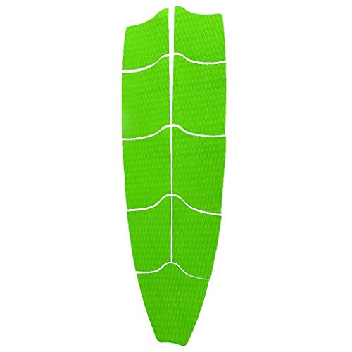 surfboard Traction Pad Full Deck Grip Foot Pad, Set of 9 Pcs Kitesurf Kiteboard Green