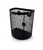 Magnetic Pen/Pencil Mesh Metal Basket/Holder/Container/Storage/Organizer for Kitchen/Refrigerator/Fridge/Whiteboard/Dry Erase/File Cabinet/Locker (Black)(Set of 2)