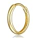 14k REAL Yellow Gold 2mm Thickness Hoop Huggie Earrings (13 x 13 mm)