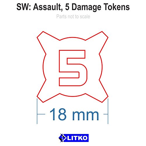 SW: Assault, 5 Damage Tokens, Red (10)