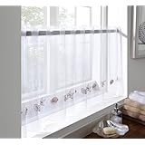 Amazon.de: Küchen Gardine Vorhang Zitronen Gingham Bestickt Gelb W168cm