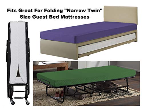 Gilbins 30" x 75" Cot Size 3-Piece Bed Sheet Set, Made of Ultra Soft Cotton, Perfect for Camp Bunk Beds/RVs/Guest Beds Purple