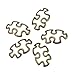 JETEHO 120Pcs Big Puzzle Pieces Charms Pendant Jewelry Findings for Jewelry Making Necklace Bracelet DIY, Antique Bronze & Antique Silver