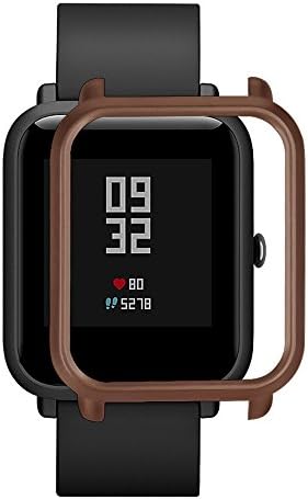 Protective Cases For Xiaomi Huami Amazfit Bip Youth Watch, Choosebuy Fashion PC Protect Shell Frame Case Cover Accessories Shockproof Scratchproof and Anti-fall (Coffee)